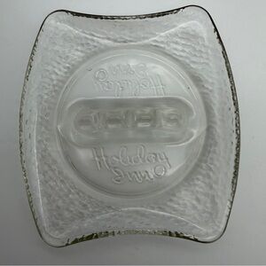 'Vintage 1970s 1980s Holiday Inn Hotel Motel Clear Glass Ashtray With Logo